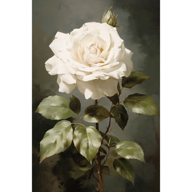 White Rose Painting